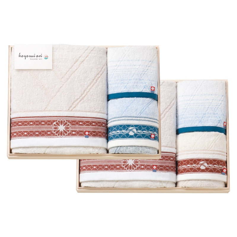 今治タオル koyomi ori タオルセット(国産木箱入)  ／タオル 日用品・ヘルスケア ギフト プレゼント プチギフト 祝い バレンタイン チョコ 以外 子供 友達 ホワイトデー お返し 人気 カード