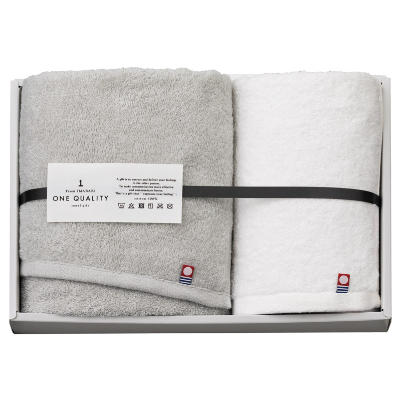 今治 ONE QUALITY フェイスタオル&ウォッシュタオル  ／タオル 日用品・ヘルスケア ギフト プレゼント プチギフト 祝い バレンタイン チョコ 以外 子供 友達 ホワイトデー お返し 人気 カード