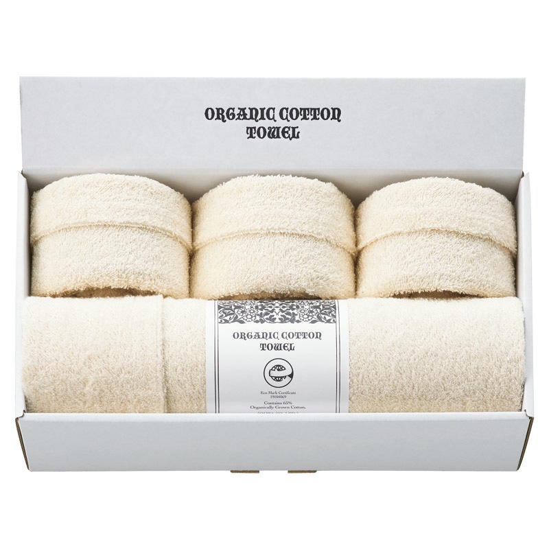 オーガニックコットンバスタオル&フェイスタオル3P  ／タオル 日用品・ヘルスケア ギフト プレゼント プチギフト 祝い バレンタイン チョコ 以外 子供 友達 ホワイトデー お返し 人気 カード