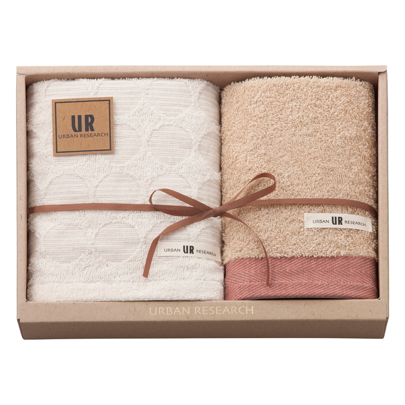 アーバンリサーチ フェイスタオル&ウォッシュタオル レッド ／タオル 日用品・ヘルスケア ギフト プレゼント プチギフト 祝い バレンタイン チョコ 以外 子供 友達 ホワイトデー お返し 人気 カード