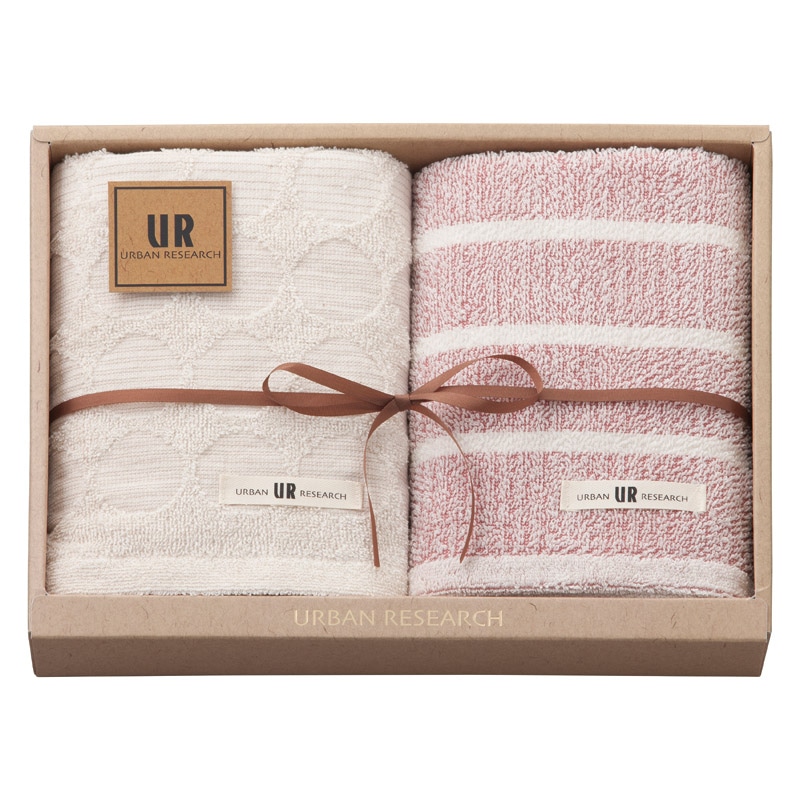 アーバンリサーチ フェイスタオル2P レッド ／タオル 日用品・ヘルスケア ギフト プレゼント プチギフト 祝い バレンタイン チョコ 以外 子供 友達 ホワイトデー お返し 人気 カード