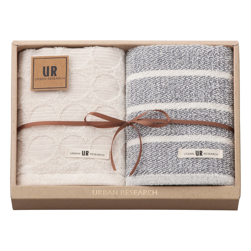 アーバンリサーチ フェイスタオル2P ブルー ／タオル 日用品・ヘルスケア ギフト プレゼント プチギフト 祝い バレンタイン チョコ 以外 子供 友達 ホワイトデー お返し 人気 カード