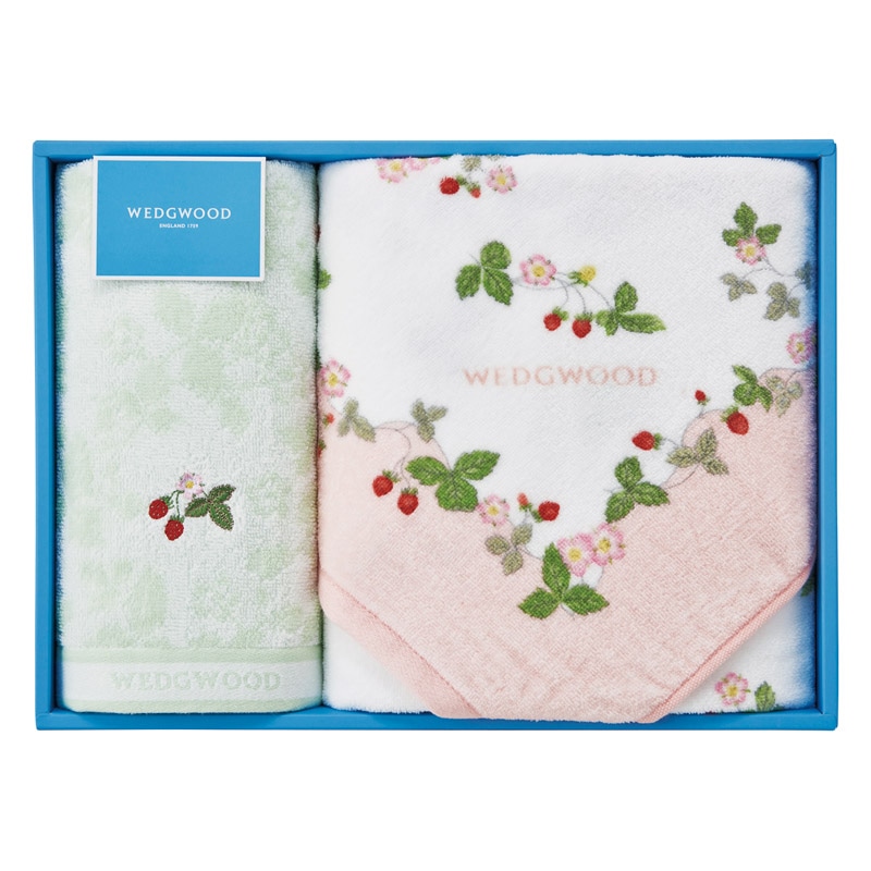 ウェッジウッド ワイルドストロベリー バスタオル&フェイスタオル ピンク ／タオル 日用品・ヘルスケア ギフト プレゼント プチギフト 祝い バレンタイン チョコ 以外 子供 友達 ホワイトデー お返し 人気 カード