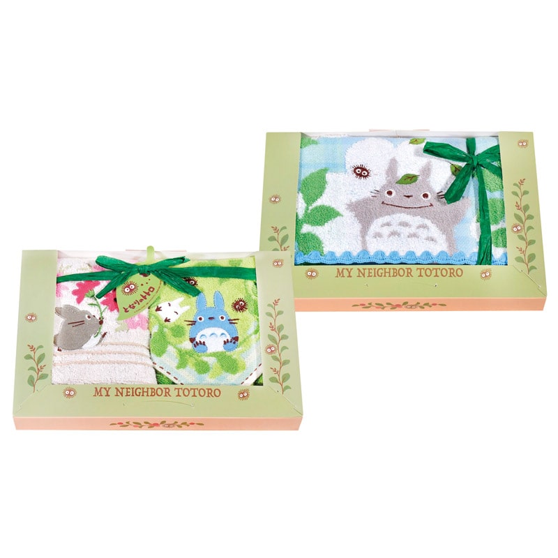 となりのトトロ 森のひなたぼっこ フェイスタオル&ウォッシュタオル2P  ／タオル 日用品・ヘルスケア ギフト プレゼント プチギフト 祝い バレンタイン チョコ 以外 子供 友達 ホワイトデー お返し 人気 カード