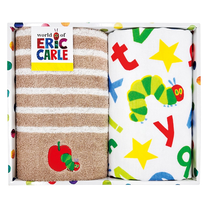 はらぺこあおむし ヤムヤムヤム フェイスタオル2P  ／タオル 日用品・ヘルスケア ギフト プレゼント プチギフト 祝い バレンタイン チョコ 以外 子供 友達 ホワイトデー お返し 人気 カード