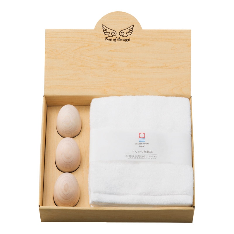 天使の休息 くつろぎセット  ／タオル 日用品・ヘルスケア ギフト プレゼント プチギフト 祝い バレンタイン チョコ 以外 子供 友達 ホワイトデー お返し 人気 カード