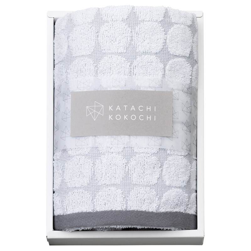 KATACHI KOKOCHI(カタチココチ) フェイスタオル グレー ／タオル 日用品・ヘルスケア ギフト プレゼント プチギフト 祝い バレンタイン チョコ 以外 子供 友達 ホワイトデー お返し 人気 カード