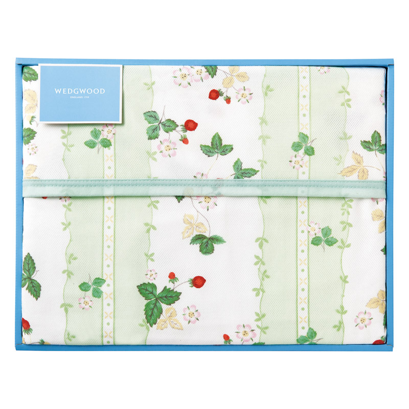 ウェッジウッド ワイルドストロベリー 綿毛布(毛羽部分) グリーン ／毛布・ブランケット 寝具 住まい・家具 ギフト プレゼント プチギフト 祝い バレンタイン チョコ 以外 子供 友達 ホワイトデー お返し 人気 カード