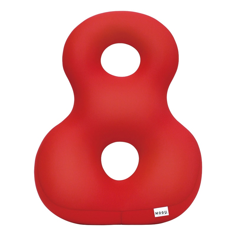 モグ バックサポーターエイト レッド ／クッション クッション・座布団 インテリア 住まい・家具 ギフト プレゼント プチギフト 祝い バレンタイン チョコ 以外 子供 友達 ホワイトデー お返し 人気 カード