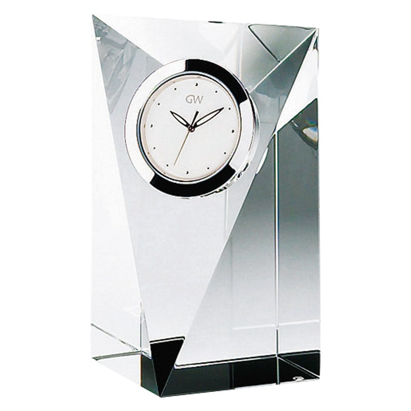 グラスワークスナルミ プリズム クロック(M)  ／置き時計 置き時計・掛け時計 インテリア 住まい・家具 ギフト プレゼント プチギフト 祝い バレンタイン チョコ 以外 子供 友達 ホワイトデー お返し 人気 カード