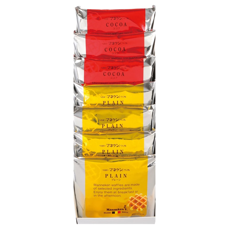 マネケン ワッフル詰合せ7個入り  ／ワッフル 洋菓子 スイーツ・お菓子 食品 ギフト プレゼント プチギフト 祝い バレンタイン チョコ 以外 子供 友達 ホワイトデー お返し 人気 カード