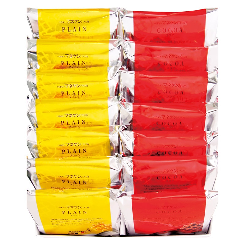 マネケン ワッフル詰合せ14個入り  ／ワッフル 洋菓子 スイーツ・お菓子 食品 ギフト プレゼント プチギフト 祝い バレンタイン チョコ 以外 子供 友達 ホワイトデー お返し 人気 カード