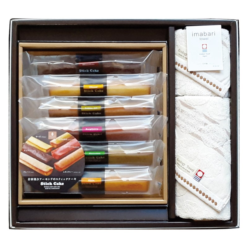 今治タオル&スイーツ グリーンモードエコドットタオル&スティックケーキギフト  ／各種洋菓子セット 洋菓子 スイーツ・お菓子 食品 ギフト プレゼント プチギフト 祝い バレンタイン チョコ 以外 子供 友達 ホワイトデー お返し 人気 カード