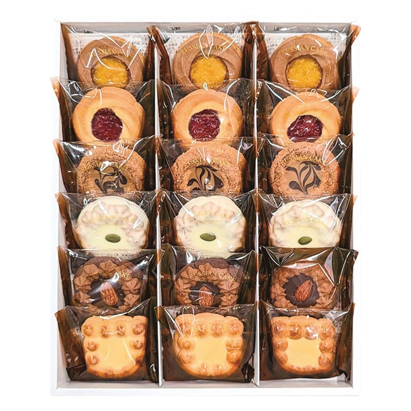栄光堂製菓 ロシアケーキ18個入  ／各種洋菓子セット 洋菓子 スイーツ・お菓子 食品 ギフト プレゼント プチギフト 祝い バレンタイン チョコ 以外 子供 友達 ホワイトデー お返し 人気 カード
