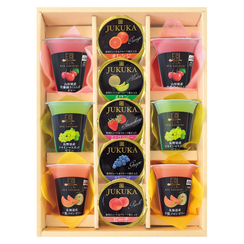 美食ファクトリー こだわりフルーツの果汁ゼリーセット  ／ゼリー 洋菓子 スイーツ・お菓子 食品 ギフト プレゼント プチギフト 祝い バレンタイン チョコ 以外 子供 友達 ホワイトデー お返し 人気 カード