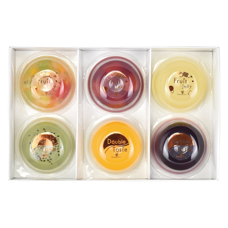 たかはたファーム フルーツゼリー･ダブルテイスト6個詰合せ  ／ゼリー 洋菓子 スイーツ・お菓子 食品 ギフト プレゼント プチギフト 祝い バレンタイン チョコ 以外 子供 友達 ホワイトデー お返し 人気 カード