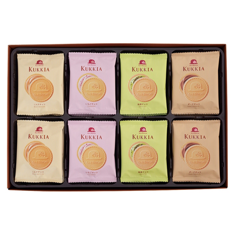 赤い帽子 クッキア32枚入  ／各種洋菓子セット 洋菓子 スイーツ・お菓子 食品 ギフト プレゼント プチギフト 祝い バレンタイン チョコ 以外 子供 友達 ホワイトデー お返し 人気 カード