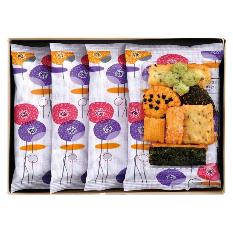 えくぼ屋 ぐるめ探訪  ／あられ・おかき せんべい・米菓 スイーツ・お菓子 食品 ギフト プレゼント プチギフト 祝い バレンタイン チョコ 以外 子供 友達 ホワイトデー お返し 人気 カード
