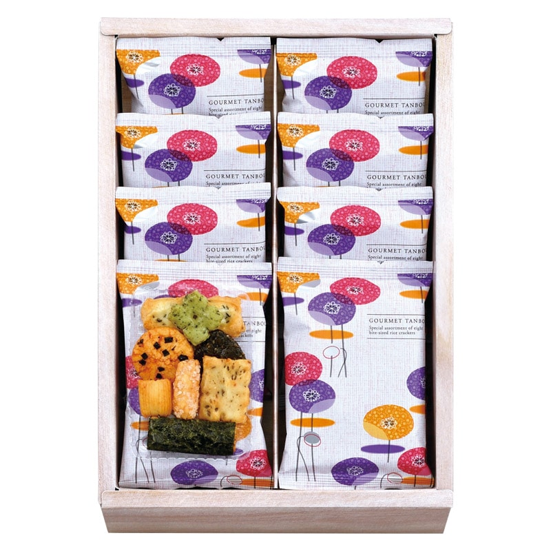 えくぼ屋 ぐるめ探訪  ／あられ・おかき せんべい・米菓 スイーツ・お菓子 食品 ギフト プレゼント プチギフト 祝い バレンタイン チョコ 以外 子供 友達 ホワイトデー お返し 人気 カード