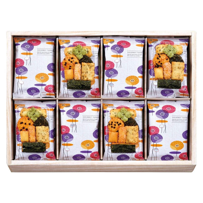 えくぼ屋 ぐるめ探訪  ／あられ・おかき せんべい・米菓 スイーツ・お菓子 食品 ギフト プレゼント プチギフト 祝い バレンタイン チョコ 以外 子供 友達 ホワイトデー お返し 人気 カード