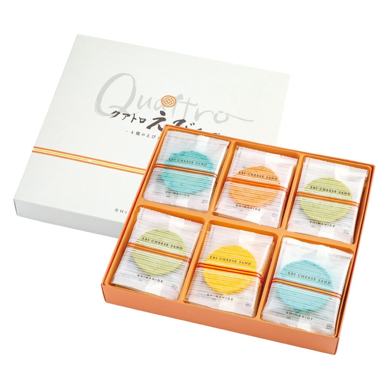 海老菓子本舗 志ま秀 クアトロえびチーズ  ／各種洋菓子セット 洋菓子 スイーツ・お菓子 食品 ギフト プレゼント プチギフト 祝い バレンタイン チョコ 以外 子供 友達 ホワイトデー お返し 人気 カード