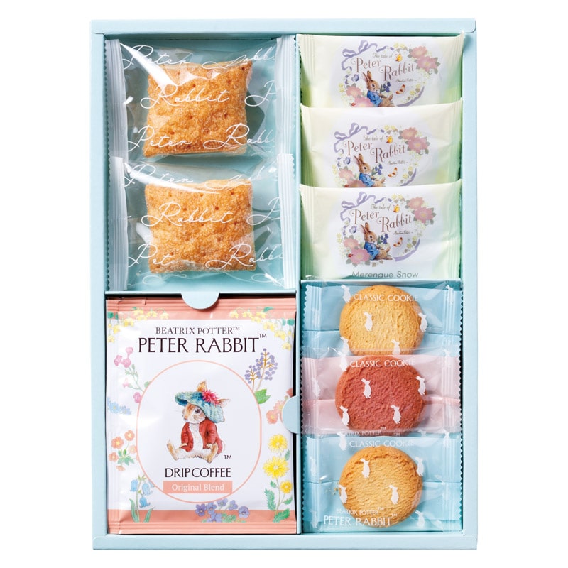 ピーターラビット コーヒー&スイーツギフト  ／各種洋菓子セット 洋菓子 スイーツ・お菓子 食品 ギフト プレゼント プチギフト 祝い バレンタイン チョコ 以外 子供 友達 ホワイトデー お返し 人気 カード