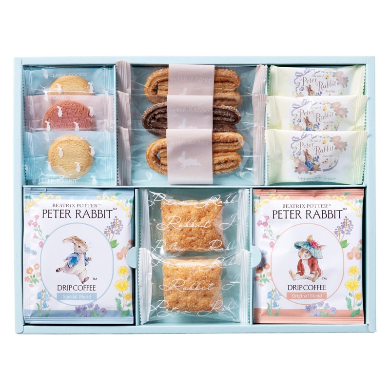 ピーターラビット コーヒー&スイーツギフト  ／各種洋菓子セット 洋菓子 スイーツ・お菓子 食品 ギフト プレゼント プチギフト 祝い バレンタイン チョコ 以外 子供 友達 ホワイトデー お返し 人気 カード