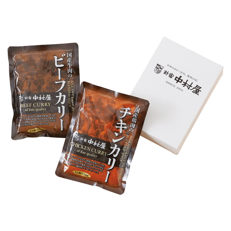 新宿中村屋 国産カリー2食 /カレー 惣菜・レトルト 食品 ギフト プレゼント プチギフト 祝い バレンタイン チョコ 以外 子供 友達 ホワイトデー お返し 人気 カード