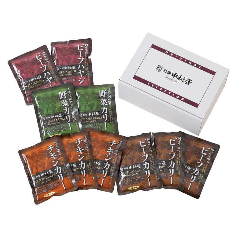新宿中村屋 国産カリー･ハヤシセット  ／カレー 惣菜・レトルト 食品 ギフト プレゼント プチギフト 祝い バレンタイン チョコ 以外 子供 友達 ホワイトデー お返し 人気 カード