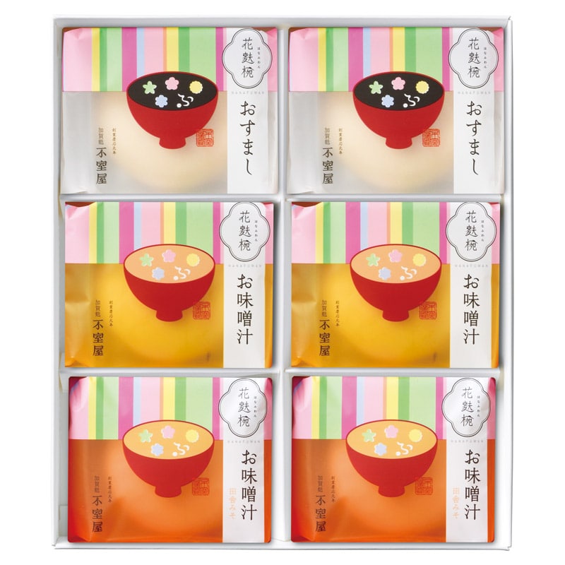 不室屋 花麩椀6ヶ入  ／お吸い物 和風惣菜 惣菜・レトルト 食品 ギフト プレゼント プチギフト 祝い バレンタイン チョコ 以外 子供 友達 ホワイトデー お返し 人気 カード