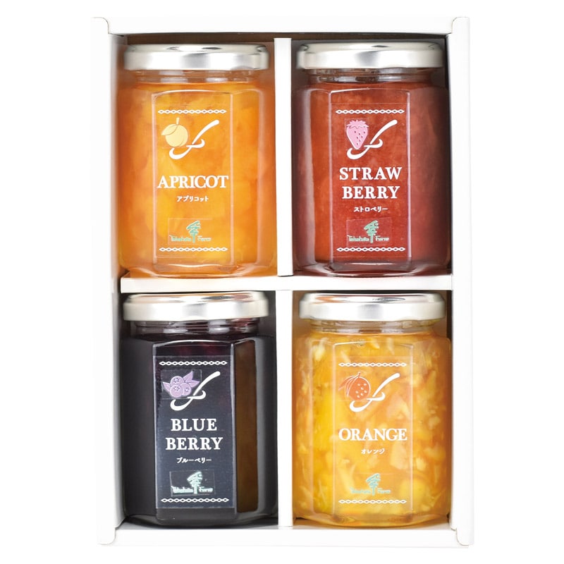 たかはたファーム ジャム4個詰合せ  ／ジャム・コンフィチュール パン・ジャム・シリアル 食品 ギフト プレゼント プチギフト 祝い バレンタイン チョコ 以外 子供 友達 ホワイトデー お返し 人気 カード