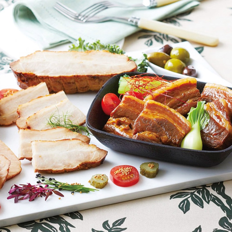 伊賀上野の里 豚角煮&焼豚セット／セット・詰め合わせ 豚肉 精肉・肉加工品 食品 送料無料 取り寄せ グルメ 産地直送 センター スイーツ バレンタイン チョコ 以外 子供 友達 ホワイトデー お返し 人気 カード