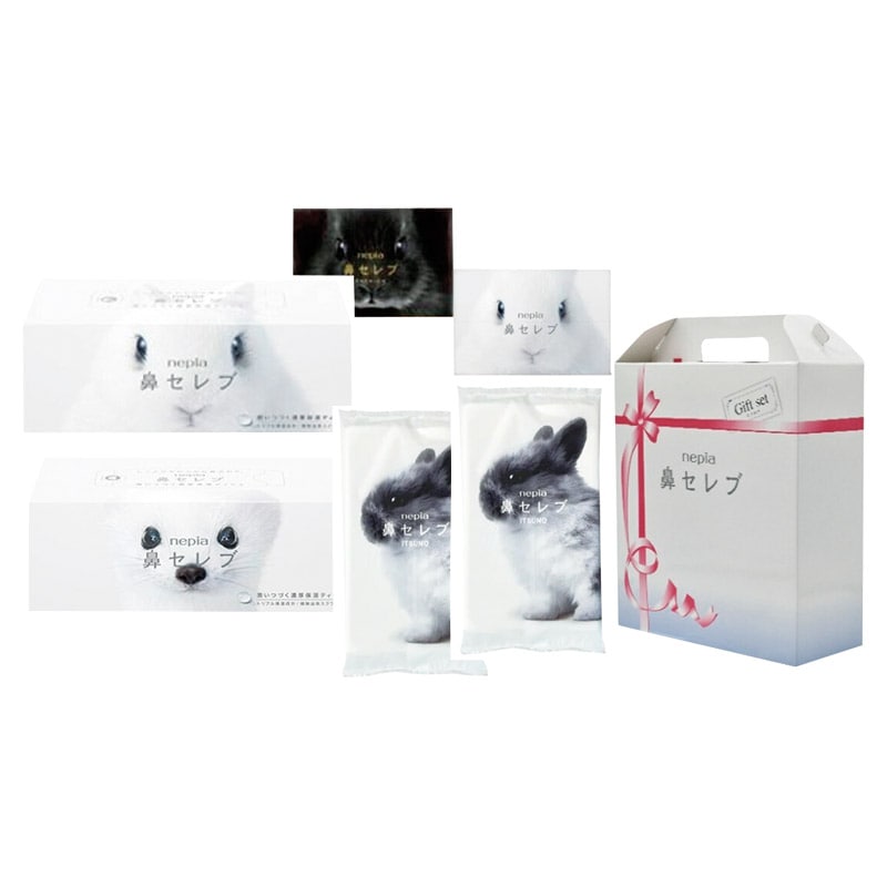 王子ネピア ネピア鼻セレブギフト WIDE5  ／ティッシュペーパー ティッシュ・トイレットペーパー 日用消耗品 日用品・ヘルスケア ギフト プレゼント プチギフト 祝い バレンタイン チョコ 以外 子供 友達 ホワイトデー お返し 人気 カード