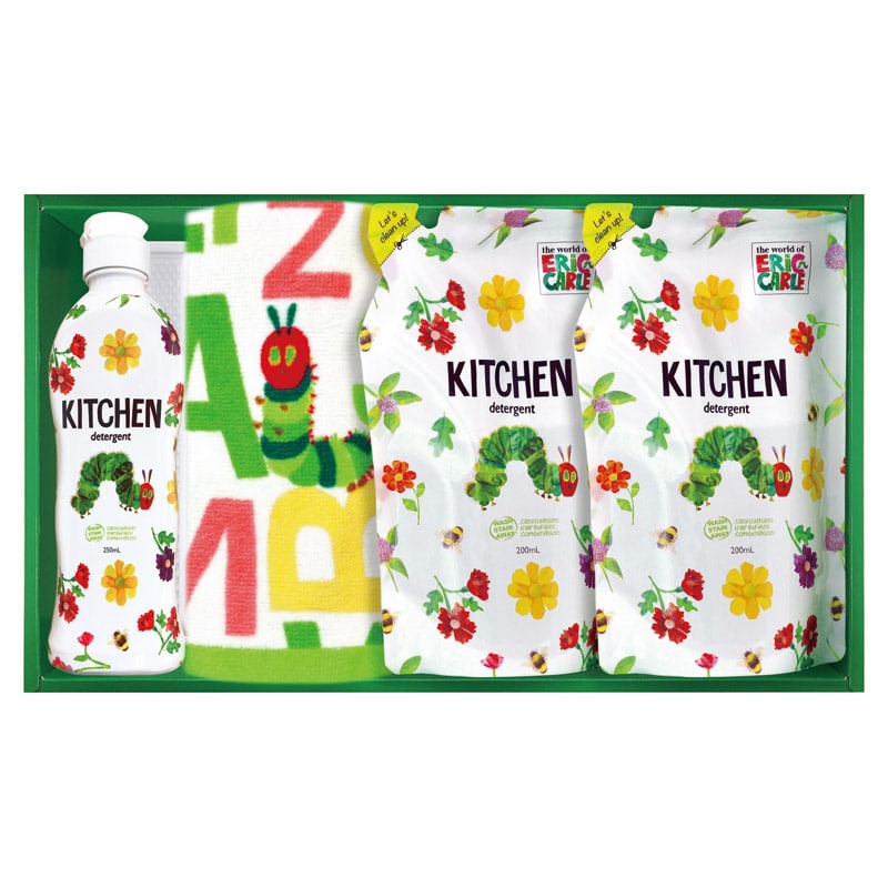 はらぺこあおむし キッチン洗剤セット  ／キッチン用洗剤 洗剤・柔軟剤・クリーナー 日用消耗品 日用品・ヘルスケア ギフト プレゼント プチギフト 祝い バレンタイン チョコ 以外 子供 友達 ホワイトデー お返し 人気 カード