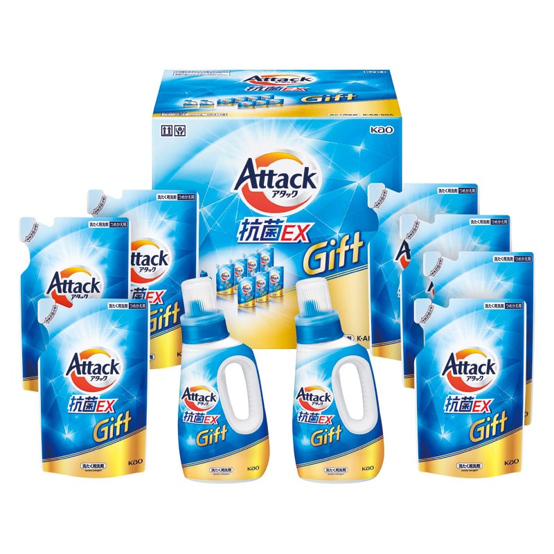 花王 アタック抗菌EXギフト  ／洗濯用洗剤 洗剤・柔軟剤・クリーナー 日用消耗品 日用品・ヘルスケア ギフト プレゼント プチギフト 祝い バレンタイン チョコ 以外 子供 友達 ホワイトデー お返し 人気 カード