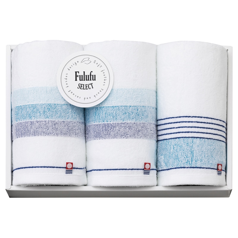 Fulufu SELECT フェイスタオル3P ／タオル 日用品・ヘルスケア ギフト プレゼント プチギフト 祝い お年賀 御年賀 2026 送料無料 人気 年始挨拶 バレンタイン チョコ 以外 子供 友達