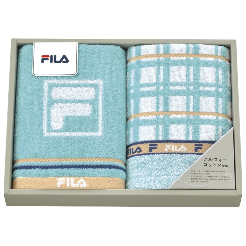 FILA フェイスタオル2P ／タオル 日用品・ヘルスケア ギフト プレゼント プチギフト 祝い お年賀 御年賀 2026 送料無料 人気 年始挨拶 バレンタイン チョコ 以外 子供 友達