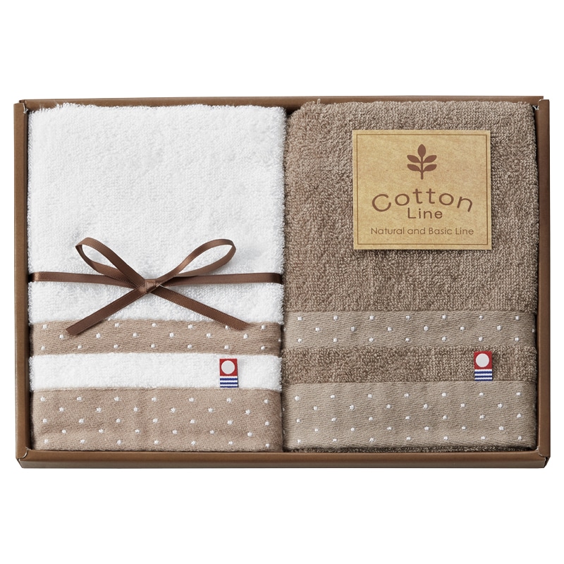 コットンライン フェイスタオル2P /タオル 日用品・ヘルスケア ギフト プレゼント プチギフト 祝い お年賀 御年賀 2026 送料無料 人気 年始挨拶 バレンタイン チョコ 以外 子供 友達