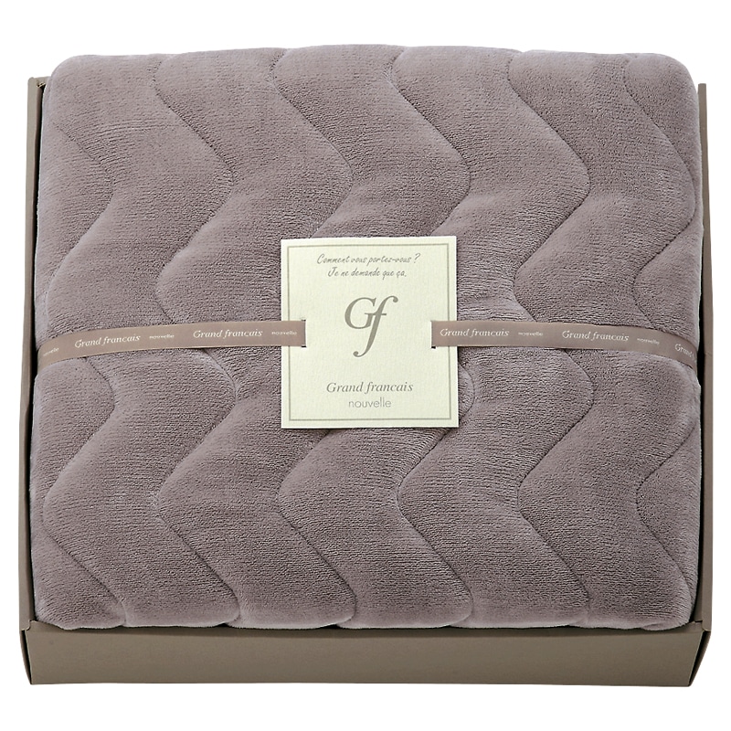 グランフランセヌーベル 吸湿発熱綿入りハイソフトタッチ敷パット バイオレットグレー /ベッドパッド・敷きパッド 寝具 住まい・家具 ギフト プレゼント プチギフト 祝い お年賀 2026 バレンタイン プレゼント