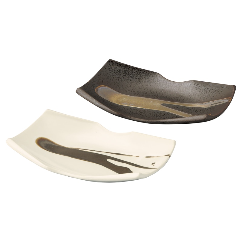 金彩流し 長角皿M2枚組 /皿・プレート 食器 キッチン用品 ギフト プレゼント プチギフト 祝い お年賀 御年賀 2026 送料無料 人気 年始挨拶 バレンタイン チョコ 以外 子供 友達