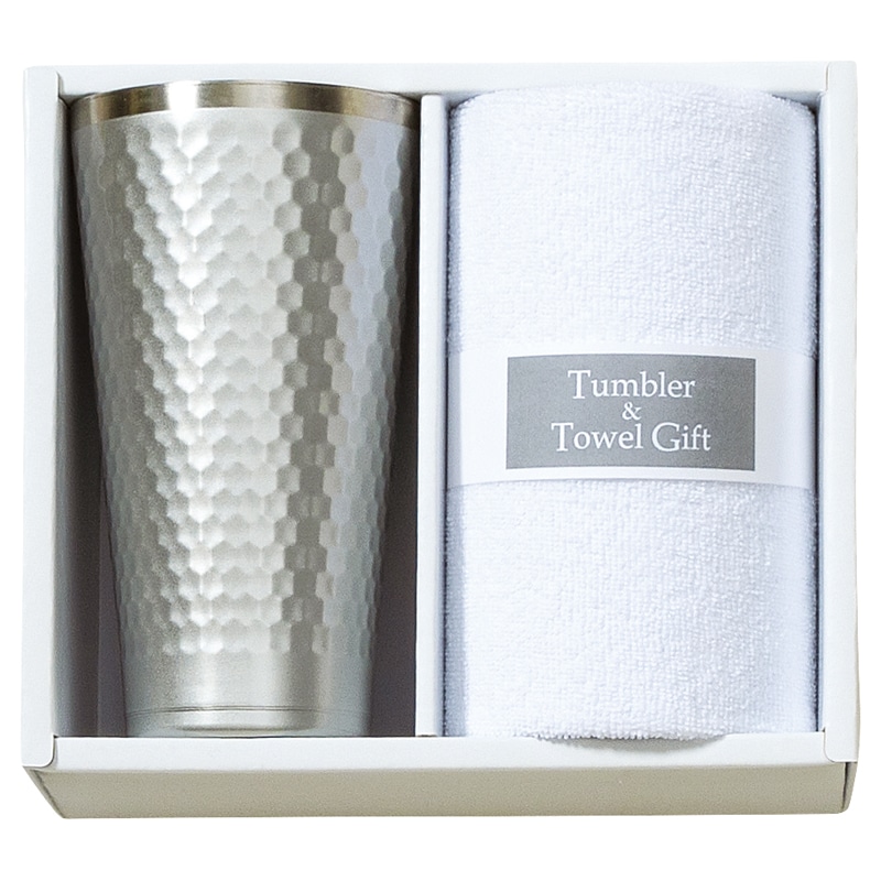 タンブラー&マイクロファイバークロスセット /タンブラー 食器 キッチン用品 ギフト プレゼント プチギフト 祝い お年賀 御年賀 2026 送料無料 人気 年始挨拶 バレンタイン チョコ 以外 子供 友達