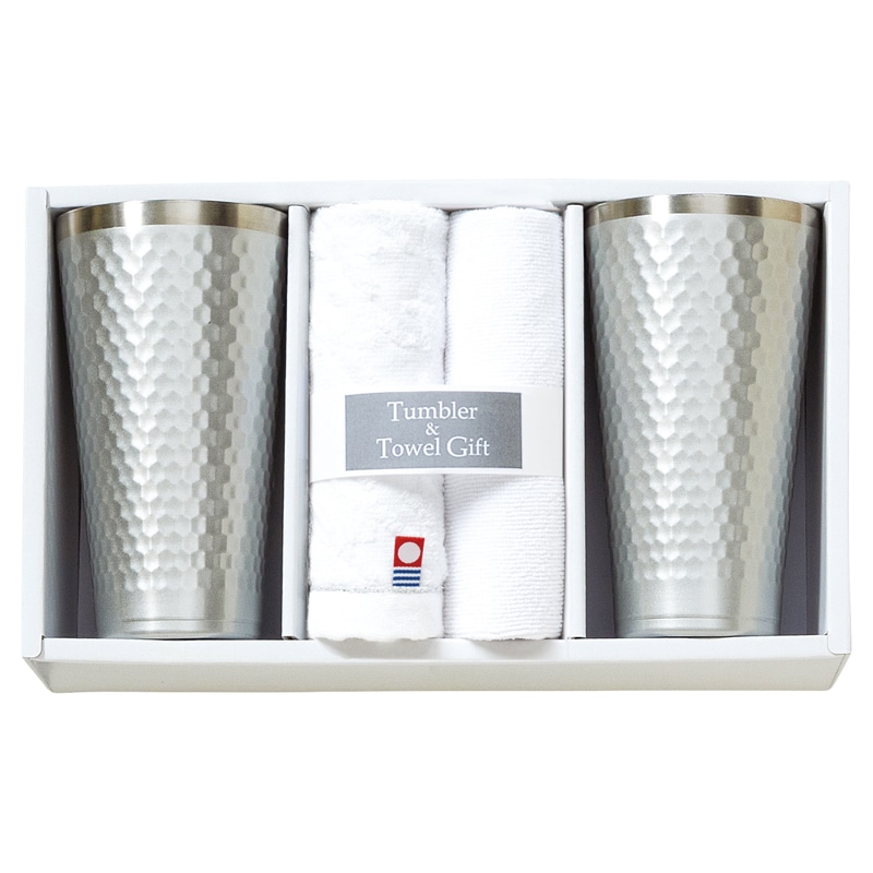 タンブラー&今治産タオル&マイクロファイバークロスセット /タンブラー 食器 キッチン用品 ギフト プレゼント プチギフト 祝い お年賀 御年賀 2026 送料無料 人気 年始挨拶 バレンタイン チョコ 以外 子供 友達