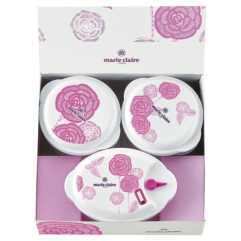 マリ・クレール 電子レンジ容器3Pc ／保存容器・キャニスター 保存容器・調味料入れ キッチン用品 ギフト プレゼント プチギフト 祝い お年賀 御年賀 2026 送料無料 人気 年始挨拶 バレンタイン プレゼント
