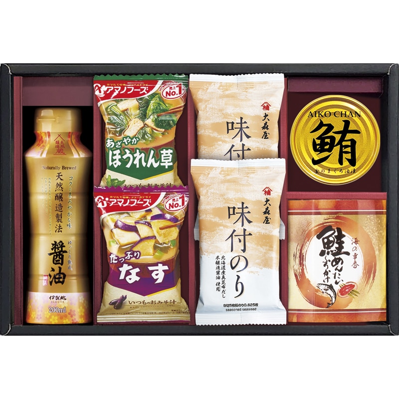 アマノフーズ&大森屋味付のりギフト ／セット・詰め合わせ 調味料 食品 ギフト プレゼント プチギフト 祝い お年賀 御年賀 2026 送料無料 人気 年始挨拶 バレンタイン チョコ 以外 子供 友達