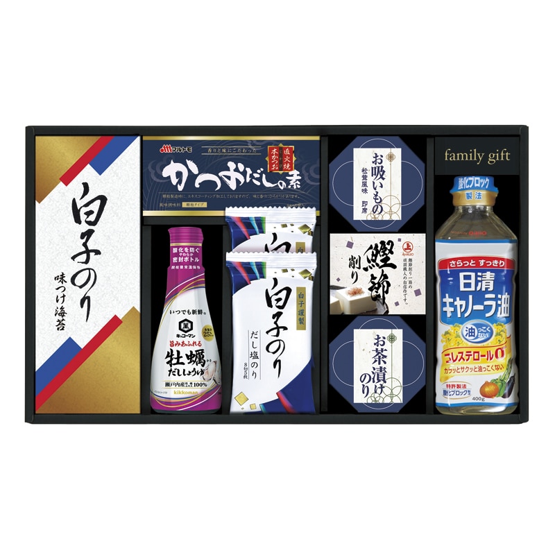 キッコーマンしょうゆ&白子のり食卓詰合せ ／セット・詰め合わせ 調味料 食品 ギフト プレゼント プチギフト 祝い お年賀 御年賀 2026 送料無料 人気 年始挨拶 バレンタイン チョコ 以外 子供 友達