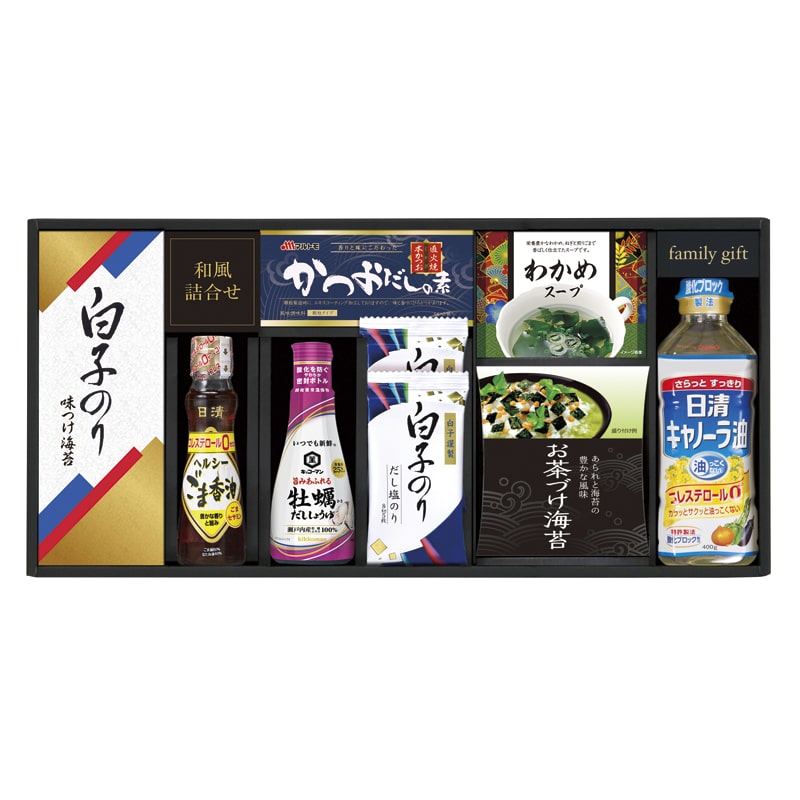 キッコーマンしょうゆ&白子のり食卓詰合せ ／セット・詰め合わせ 調味料 食品 ギフト プレゼント プチギフト 祝い お年賀 御年賀 2026 送料無料 人気 年始挨拶 バレンタイン チョコ 以外 子供 友達