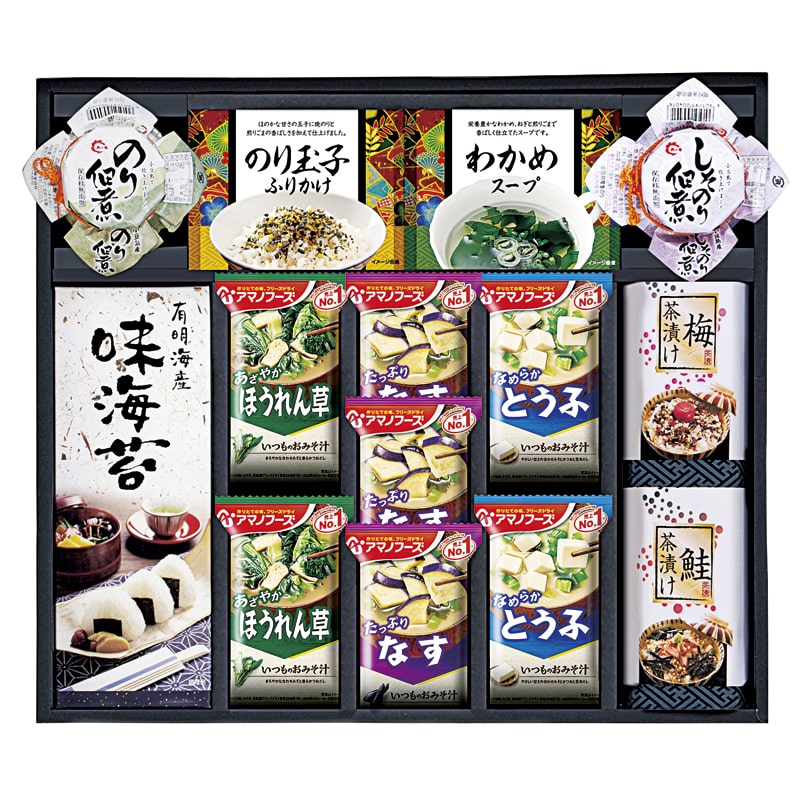 アマノフリーズドライみそ汁&食卓詰合せ ／みそ汁 和風惣菜 惣菜・レトルト 食品 ギフト プレゼント プチギフト 祝い お年賀 御年賀 2026 送料無料 人気 年始挨拶 バレンタイン チョコ 以外 子供 友達