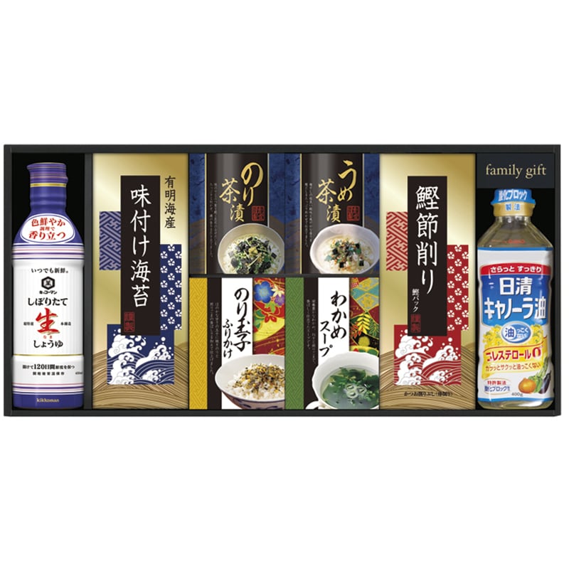 キッコーマン生しょうゆ&和食詰合せ ／セット・詰め合わせ 調味料 食品 ギフト プレゼント プチギフト 祝い お年賀 御年賀 2026 送料無料 人気 年始挨拶 バレンタイン チョコ 以外 子供 友達