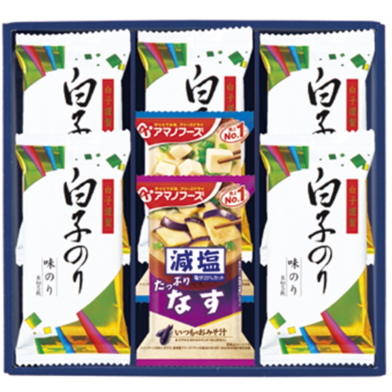 味之庵 アマノフーズ&白子のり ／みそ汁 和風惣菜 惣菜・レトルト 食品 ギフト プレゼント プチギフト 祝い お年賀 御年賀 2026 送料無料 人気 年始挨拶 バレンタイン チョコ 以外 子供 友達