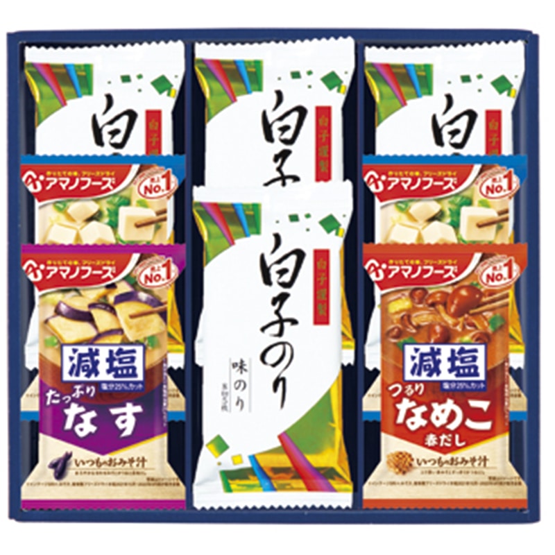 味之庵 アマノフーズ&白子のり ／みそ汁 和風惣菜 惣菜・レトルト 食品 ギフト プレゼント プチギフト 祝い お年賀 御年賀 2026 送料無料 人気 年始挨拶 バレンタイン チョコ 以外 子供 友達